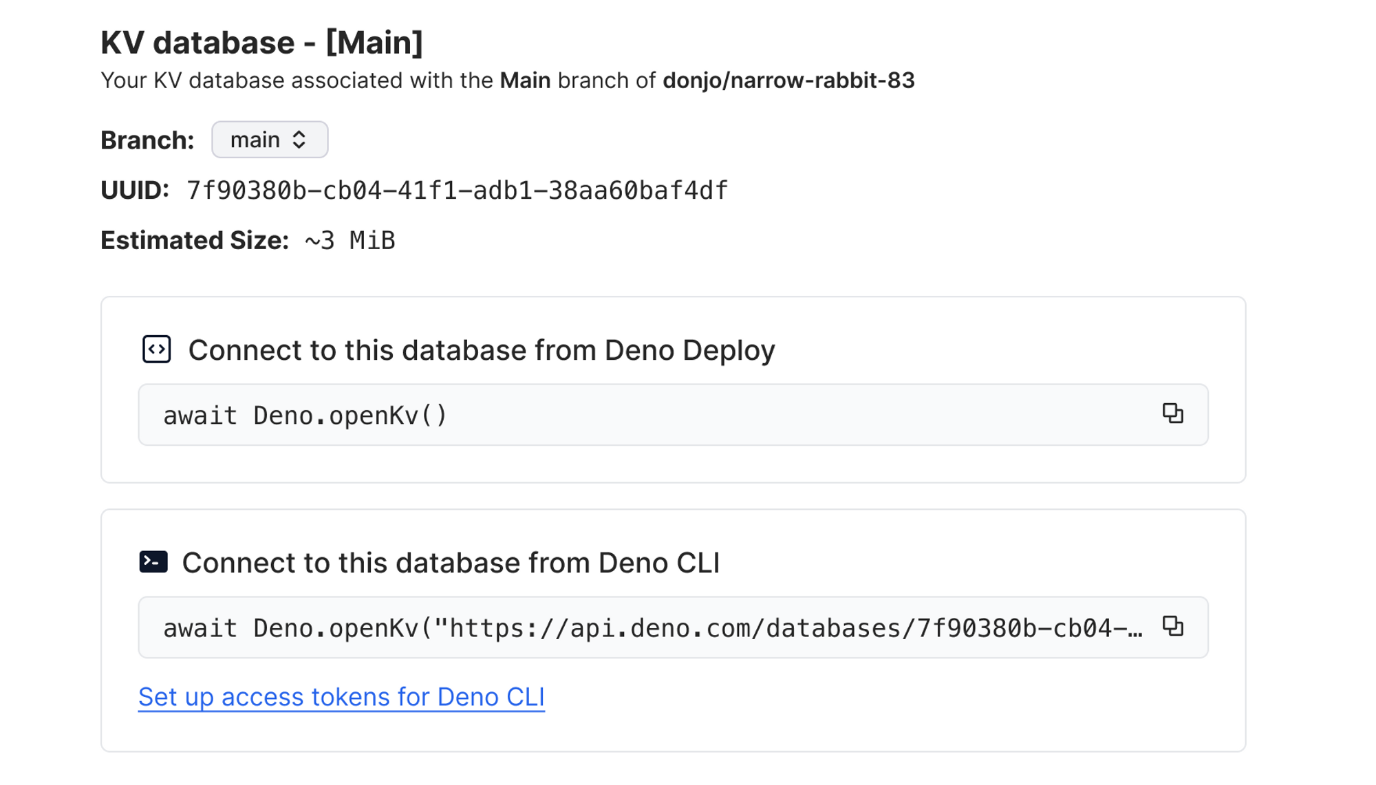 Grabbing your database information